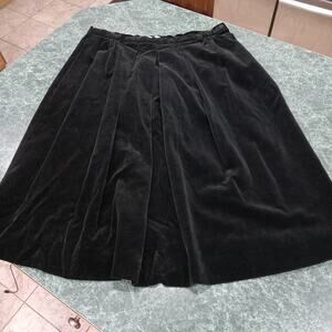 Vintage Pitlochry Knitwear Women' Sz 12 Velvet Pleated Skirt Made in Scotland